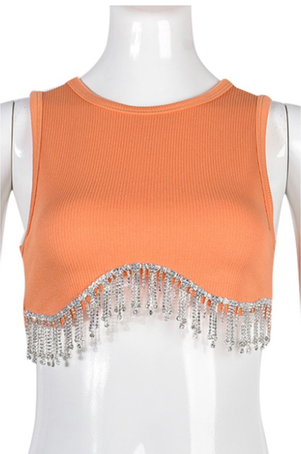 Rhinestone shortsleeved