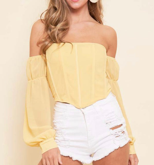 Long sleeve corset top