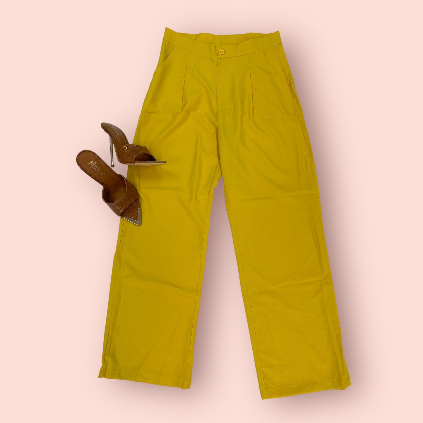 Yellow wide pants