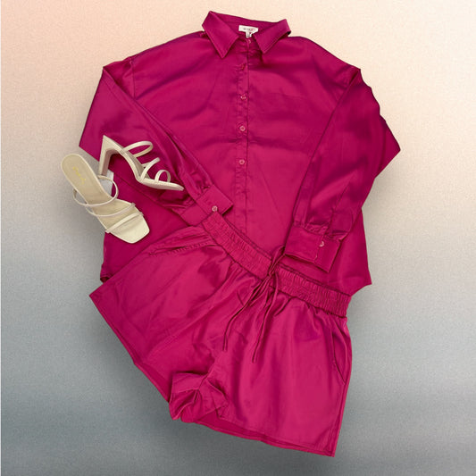 Satin shirt set