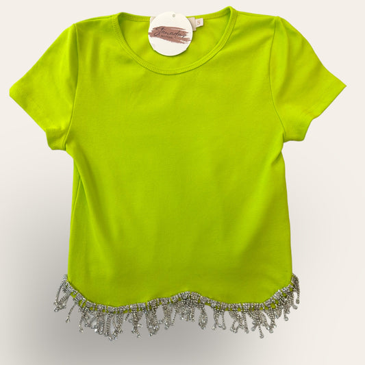 Neon Rhinestone Top